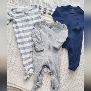 Gray and Blue Kids One Piece Set